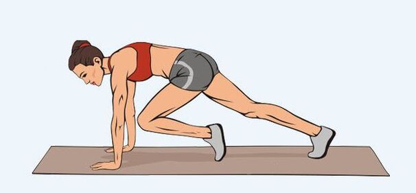 cvičenie na zdvíhanie kolena